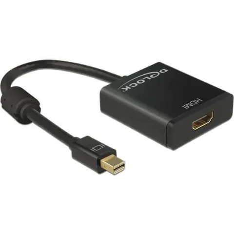 DeLOCK 62611 kabeladapter/verloopstukje mini DisplayPort 1.2 HDMI Zwart
