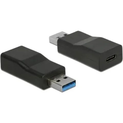 DeLOCK 65696 kabeladapter/verloopstukje USB 3.1 Gen 2 Type-A USB 3.1 Gen 2 Type-C Zwart