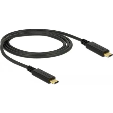 DeLOCK 83661 USB-kabel 1 m 3.2 Gen 2 (3.1 Gen 2) USB C Zwart