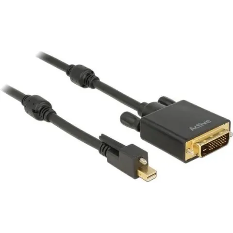 DeLOCK 85637 tussenstuk voor kabels mini Displayport DVI 24+1 Zwart