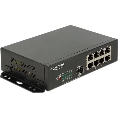 DeLOCK 87708 netwerk-switch Gigabit Ethernet (10/100/1000) Zwart
