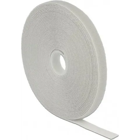 DeLOCK Klittenband rol 13mm / grijs (10 meter)