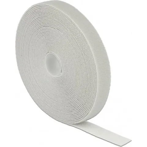 DeLOCK Klittenband rol 20mm / grijs (10 meter)