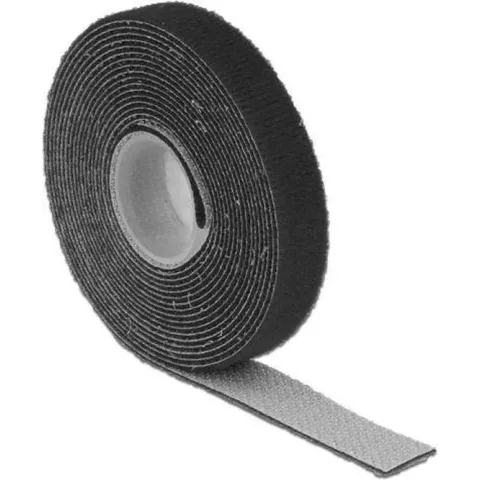 DeLOCK Klittenband rol - lengte 3m / breedte 13mm - zwart