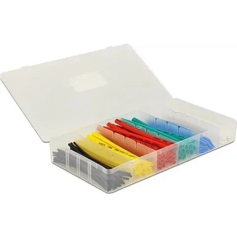 DeLOCK Krimpkous assortiment in handige bewaardoos - 100 stuks / diverse kleuren