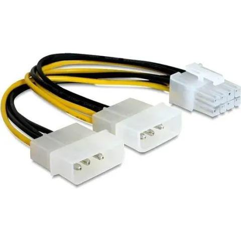 DeLOCK PCI Express power electriciteitssnoer Multi kleuren 0,30 m