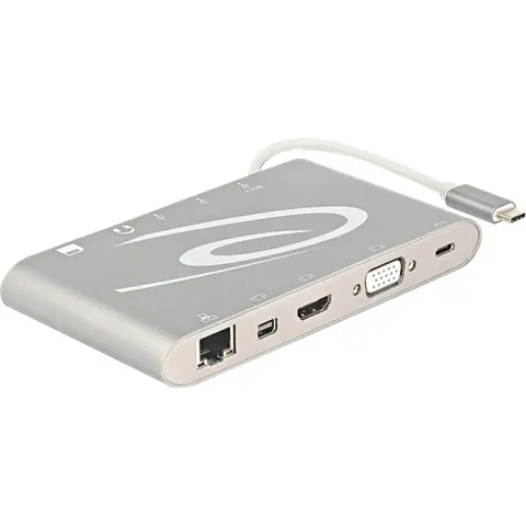DeLOCK USB Type-C 3.1 Docking Station LAN, VGA, HDMI, USB, SD, Audio