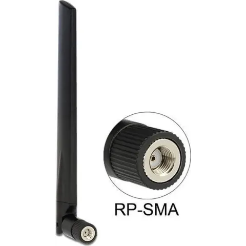 DeLOCK WLAN IEEE 802.11 ac/a/h/b/g/n Antenne met SMA-RP (m) connector - 3 - 5 dBi