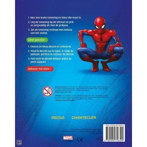Deltas Prikblok Spider-man 18,3 X 22,3 Cm Blauw/rood