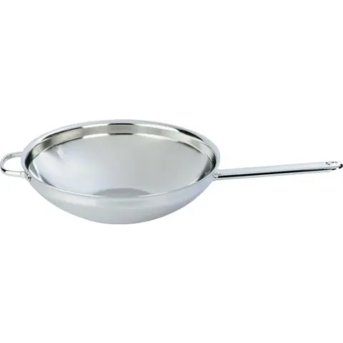 Demeyere Wokpan - met vlakke Bodem - Ø32 cm - RVS - Zilver
