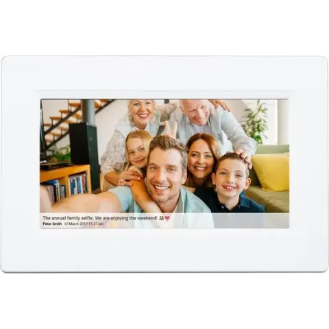 Denver PFF-710 White - Digitale Fotolijst - 7 inch - met Frameo software - Wit