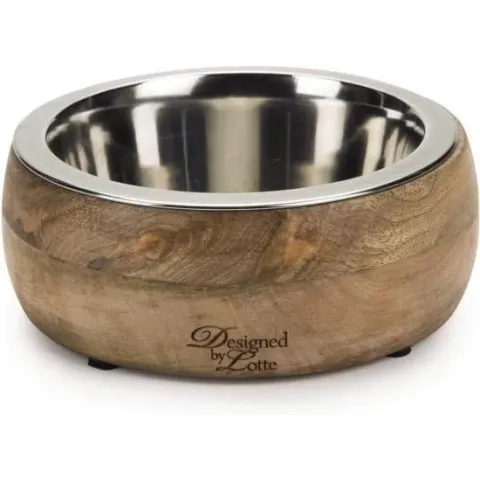 Designed by Lotte Mandira Hondenvoerbak - Hout - 16,5 cm