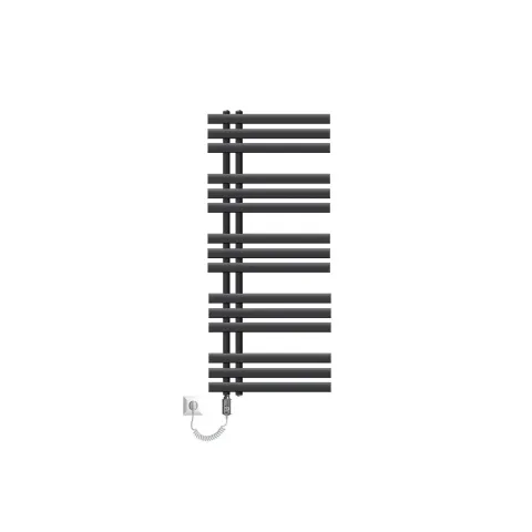 Designradiator ""Iron M"" Met Verwarmingselement 1200w Antraciet 500 X 1200 Mm