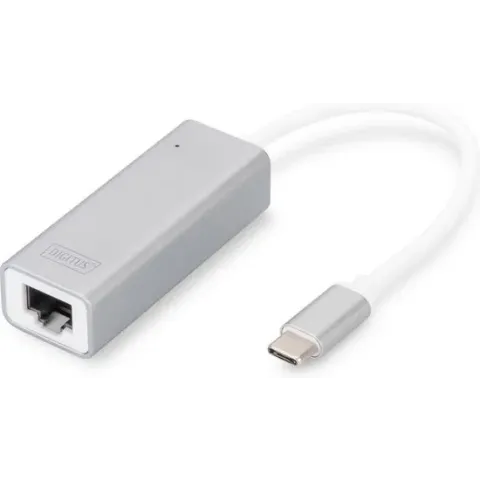 Digitus Netwerk, USB 3.2 Gen 1 (USB 3.0) Adapter [1x USB 3.2 Gen 1 stekker C (USB 3.0) - 1x RJ45-bus] DN-3024 Afgescher