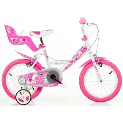 Dino Bikes Little Heart fiets 16 inch met handremmen