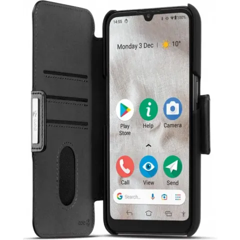 Doro 8100 Wallet Case Black