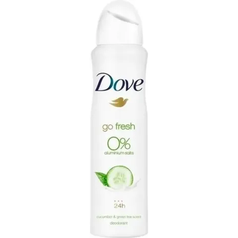 Dove Go Fresh Deodorant Cucumber 0% Aluminium Salts Spray 150ml