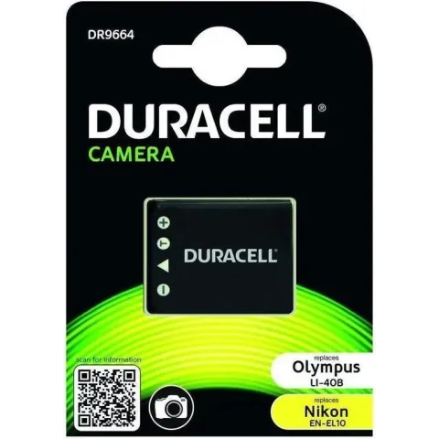 Duracell camera accu voor Nikon (EN-EL10, OLYMPUS LI-40B)
