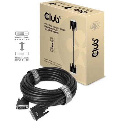 Dvi-D Dual Link (24+1) Cable Bi Directional M/M 10M 32.8 Ft 28Awg