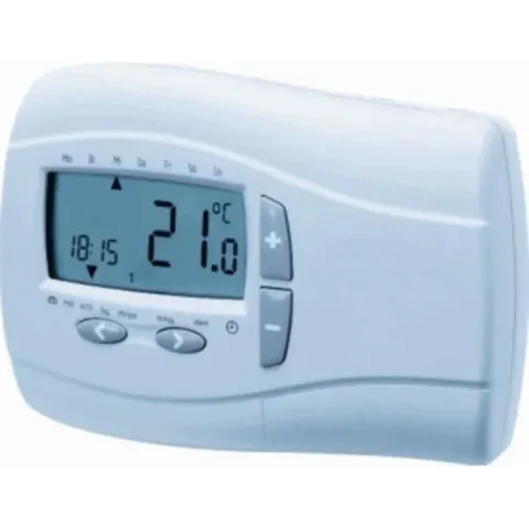 Eberle INSTAT PLUS Ruimteklokthermostaat H9.65xB13.7xD3.13cm Wit