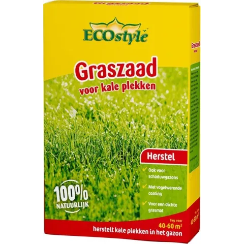 ECOstyle Graszaad-Extra - 1 kg - doorzaaien kale plekken - voor 40 tot 60 m2