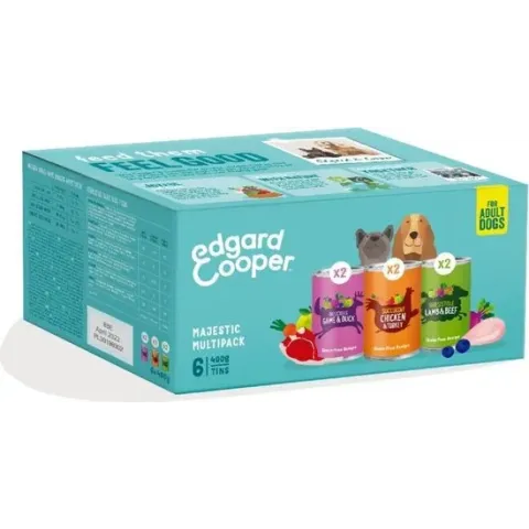 Edgard & Cooper Hondenvoer Multipack Kip - Wild - Lam 6 x 400 gr