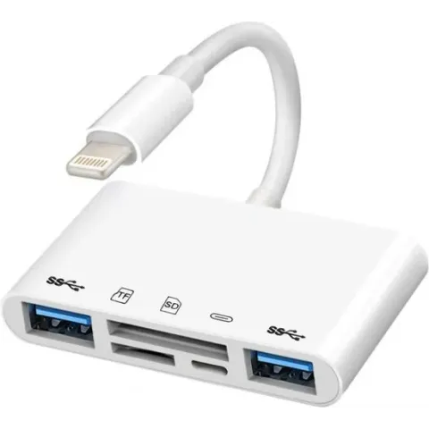EFORYOU Camera connection kit 5 in 1 voor iPad en iPhone SD / USB 3.0 2x / MICRO SD
