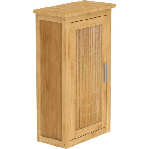 EISL BAMBOE Hoge Kast met Deur - Duurzaam - (B x H x D) ca. 40 x 70 x 20 cm