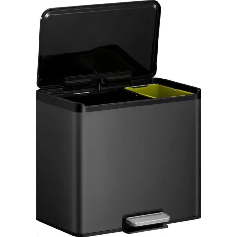 EKO EcoCasa III Recycling pedaalemmer 20 + 9 l zwart