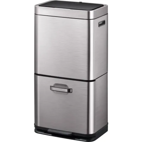 EKO Himalaya Sensor Bin - 35+25 L - Mat RVS - Grijs