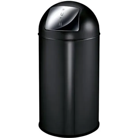 EKO Pushcan Prullenbak - 40 l - Mat Zwart