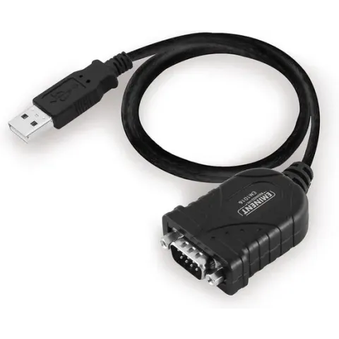Eminent EM1016 0.6m USB A RS-232 Zwart seriële kabel