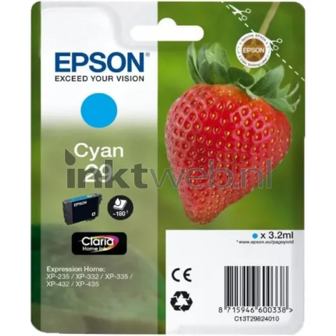 Epson 29 Cyaan Cartridge
