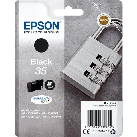 Epson Padlock Singlepack Black 35 DURABrite Ultra Ink
