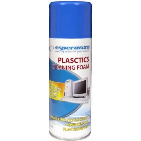 Esperanza Plastic Cleaning Foam Reinigingsschuim | 400ml | Antistatisch | Bacteriedodend | Geschikt voor o.a. Notebooks, Desktops, TV's HiFi, Pcs, Toetsenborden, Gamepads, Muizen