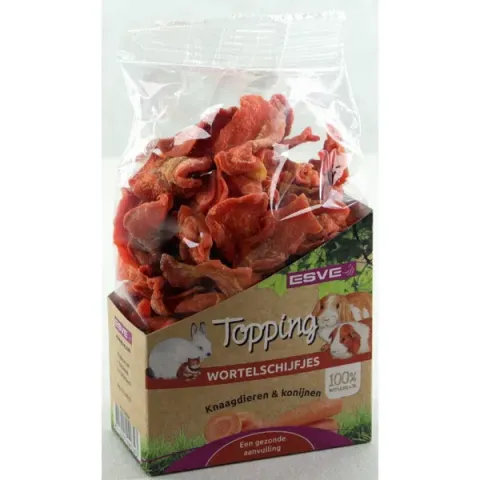 Esve Topping Wortelschijfjes - Knaagdiersnack - 125 g