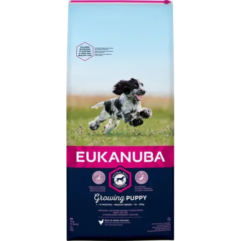 Eukanuba Dog Puppy & Junior - Medium Breed - Chicken - Hondenvoer - 12 kg