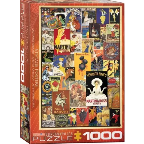 Eurographics puzzel Vintage Posters - 1000 stukjes