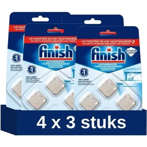 Finish Machinereiniger - Tijdens de Wasbeurt - 4 stuks - Voordeelverpakking
