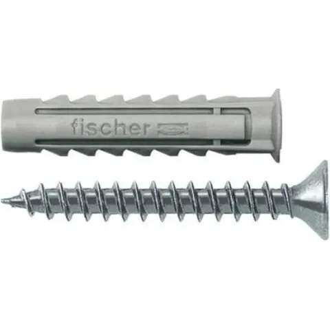 Fischer plug & schroef - SX6 plug met 4,5 x 40 mm schroef combinatie (50 stuks)