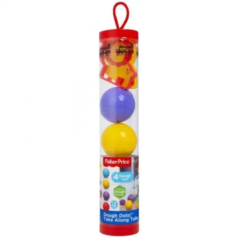 Fisher Price Dough 4 Ballen in Koker met Vormen