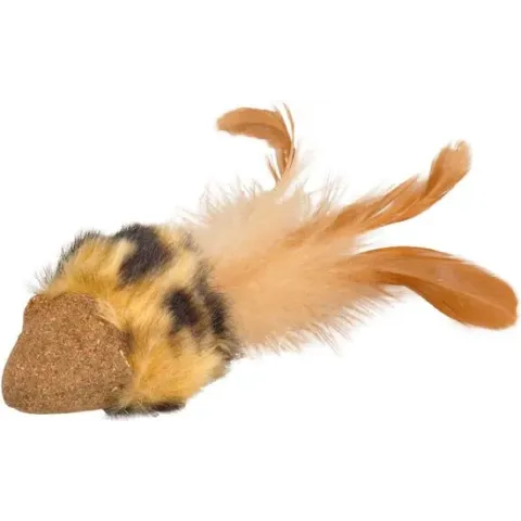 Flamingo Kattenspeelgoed Catnip Muis - Bruin - 17.5 x 4 x 3.5 cm