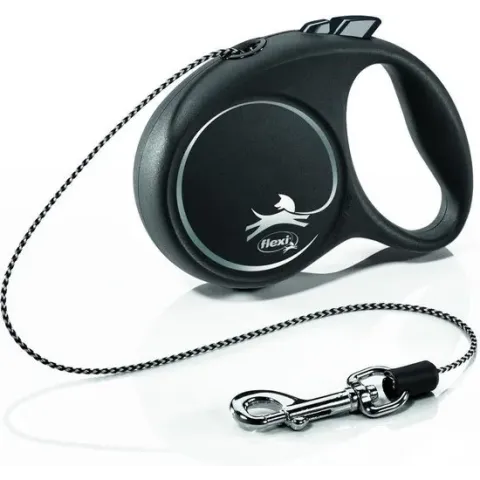 FLEXI | Flexi Rollijn Black Design Cord Zwart XS 3 meter