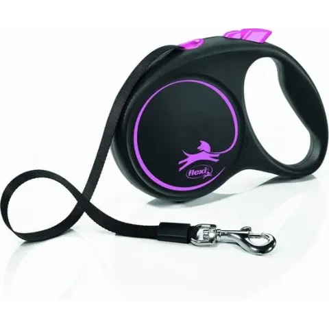 FLEXI | Flexi Rollijn Black Design Tape Roze M 5 meter
