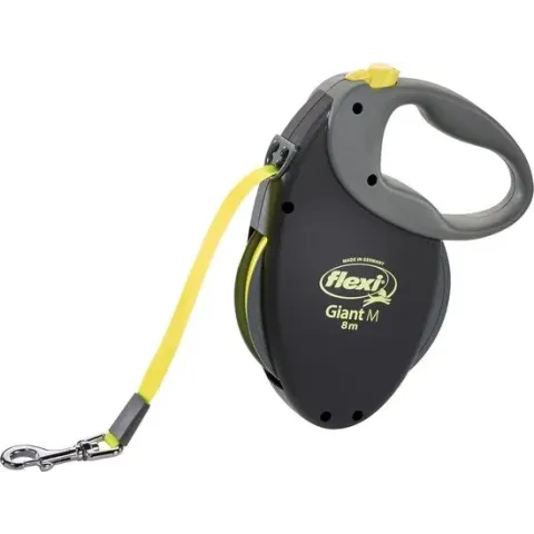 Flexi Giant Tape - Hondenriem - Zwart - M - 8 m - (<8 kg)