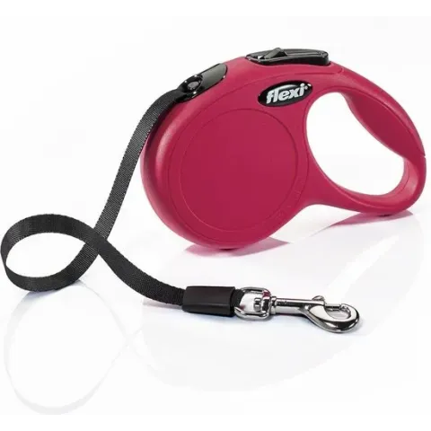 Flexi New Classic Tape - Hondenriem - Rood - S - 3 m (<12 kg)