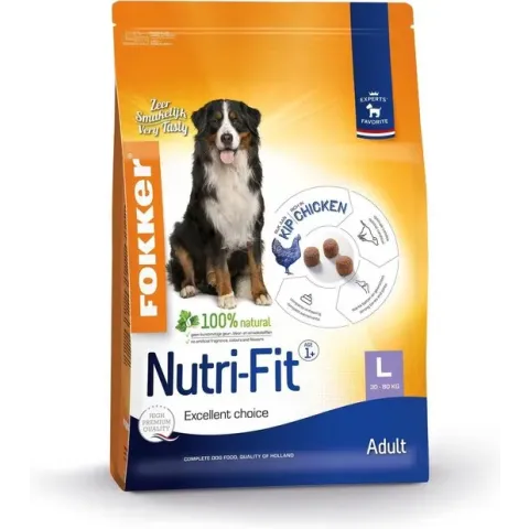 Fokker Dog Nutri-Fit L Kip - Hondenvoer - 13 kg
