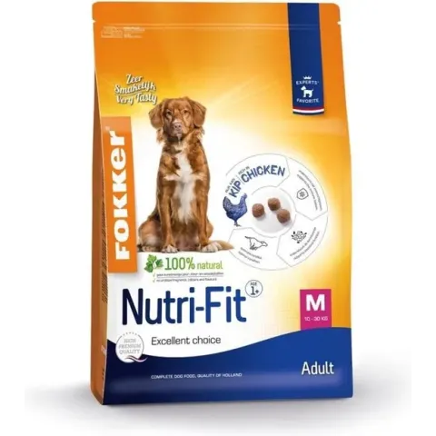 Fokker Dog Nutri-Fit M Kip - Hondenvoer - 2.5 kg