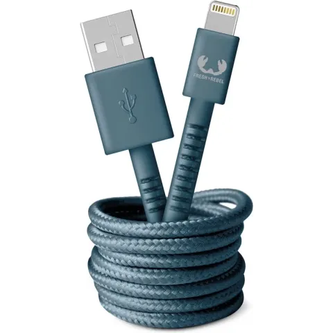 Fresh 'n Rebel - USB - Apple Lightning Fabriq cable  -  2.0m  -  Dive Blue