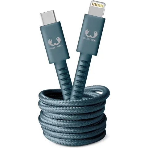 Fresh 'n Rebel - USB-C - Apple Lightning Fabriq cable  -  2.0m  -  Dive Blue